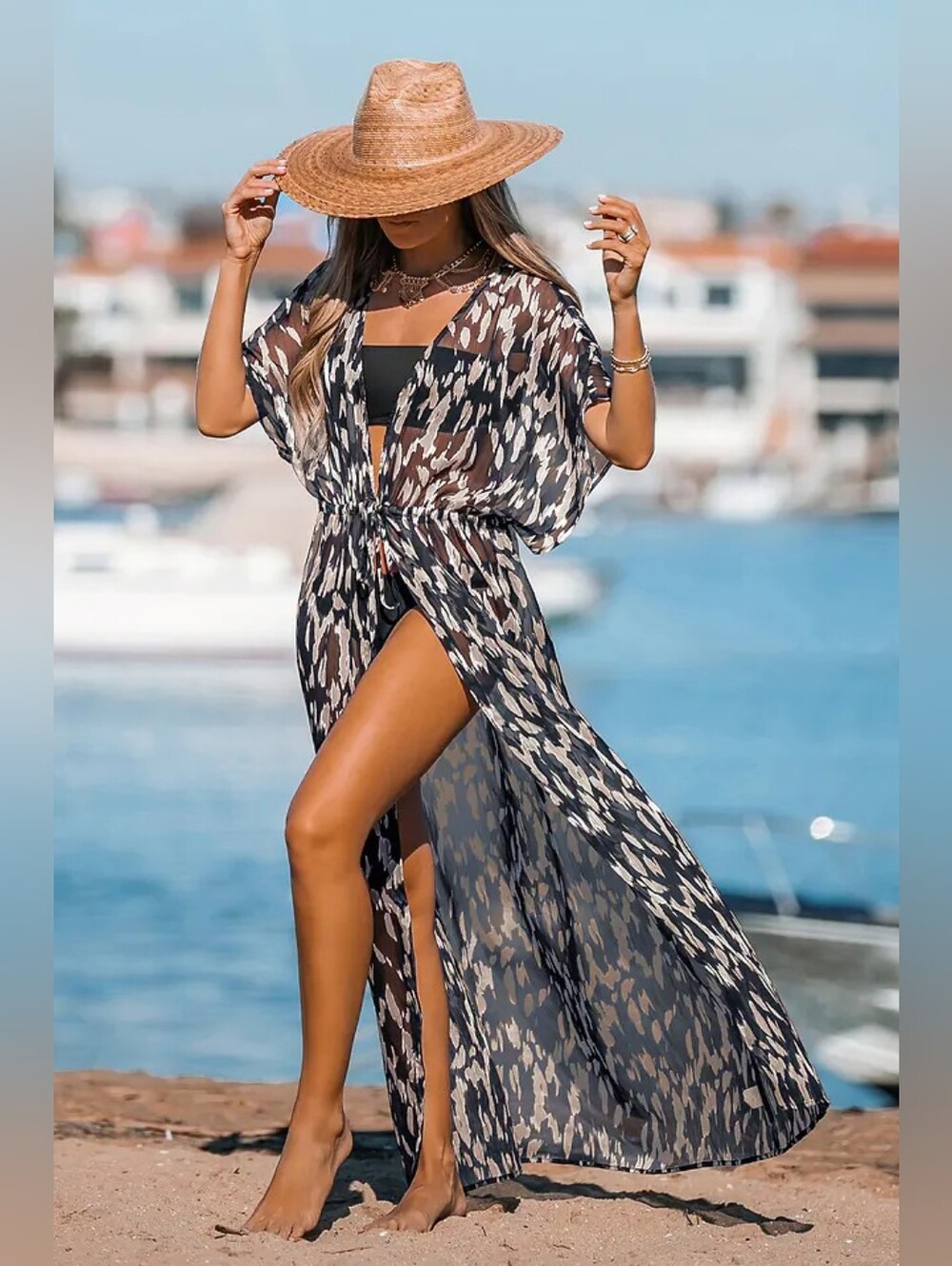 Leopard Print Swim Cover-Up Kimono 💥 BRAND NEW 💥 🐆
